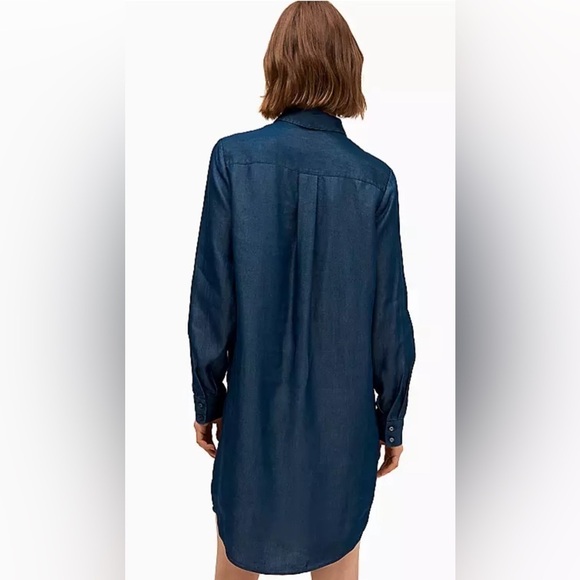 NEW Kate Spade Las Vegas Indigo Griffin Tie-Neck Mini Dress Sz 4 - Picture 2 of 10